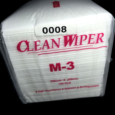 100% 폴리에스테르 청정실 와이프 4-접힌 린트 무료 고청정실 M₃ 세척 와이퍼