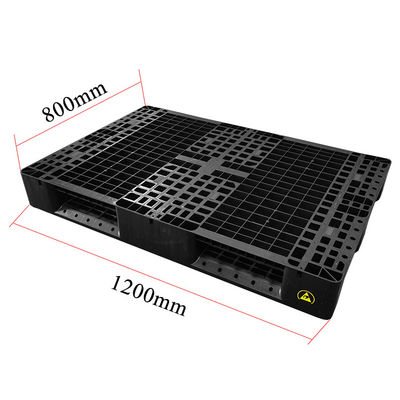 산업용 1200*800*140mm ESD 스파킹 블랙 플라스틱 전자 팔렛