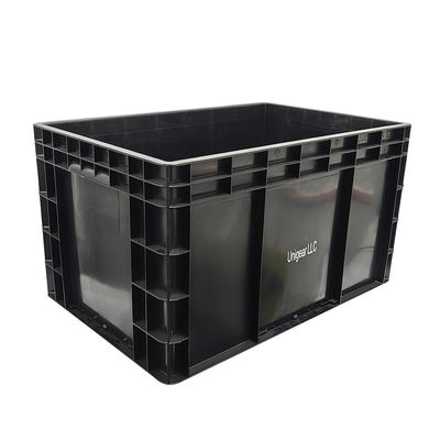600*400*230mm 검은색 ESD 반 정적 플라스틱 상자 전자 부품 상자 전자 산업용 반 정적 상자