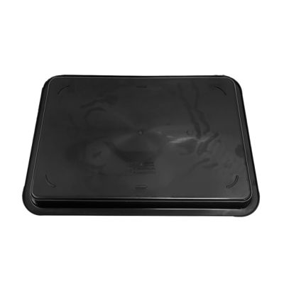 530x365x43mm ESD 반 정적 제곱 트레이 검은 플라스틱 직사각형 浅 ESD 트레이 ESD 전자 원 회전판