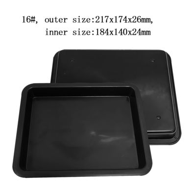 217x174x26mm 검은색 ESD 반 정적 플라스틱 정면 트레이 전자 원 회전 테이블