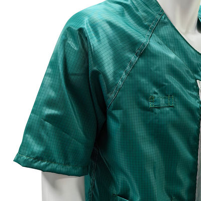 녹색 청정실 (Green Cleanroom ESD) 반 정적 단袖 코트