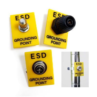 ESD Earth Facility 1x10mm 스터드 노란색 지상 플러그 소켓