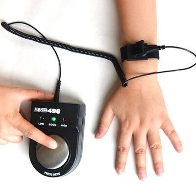 498 정전기 방지 손목 스트랩 테스터 고정밀 휴대용 손목 스트랩 테스터