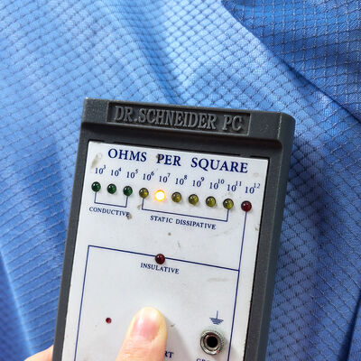 다이아몬드 그리드 천으로 된 반 정적 ESD 청정실 재킷