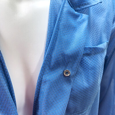 다이아몬드 그리드 천으로 된 반 정적 ESD 청정실 재킷