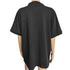 고청정실 시험소를 위한 96% 면 ESD 반대 정전기 T셔츠 검은 남녀 공용