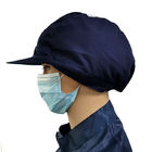 청정실 전자 작동 파란 TC 폴리에스테 면 모자 ESD 정전기 방지 모자