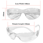 투명성 플라스틱 ESD 안전 안경은 저항하는 눈 보호와 충돌합니다