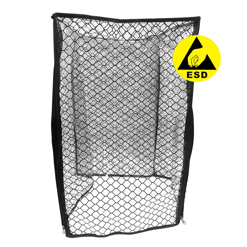 고품질 반 정적 PVC 그리드 커버 ESD SMT PCB 매거진 랙 커버 355x320x563mm에 적합